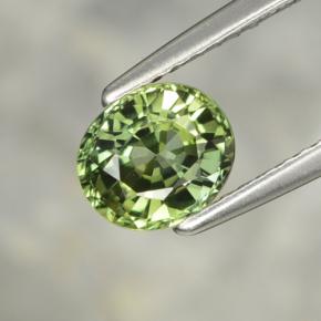 Tormalina naturale verde da 1,22 ct, taglio ovale, VVS-VS