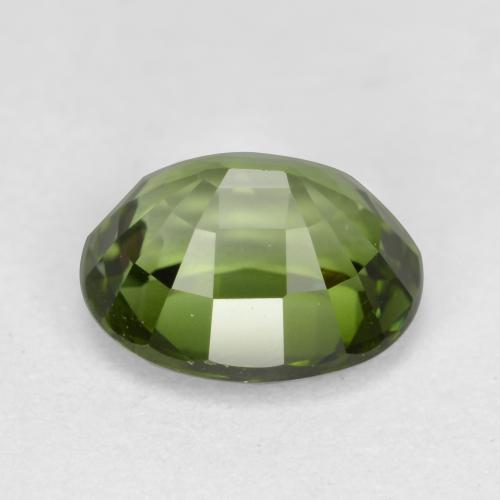 Tormalina naturale verde da 1,27 ct, taglio ovale, VVS