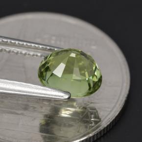 Tormalina naturale verde da 1,23 ct, taglio ovale, VVS