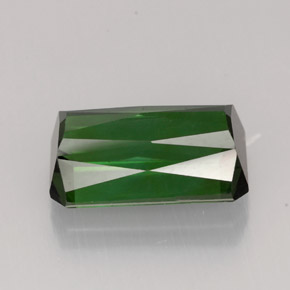 Tormalina naturale verde da 4,35 ct, taglio smeraldo, VVS-VS