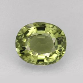 Tormalina naturale verde da 1,56 ct, taglio ovale, VVS