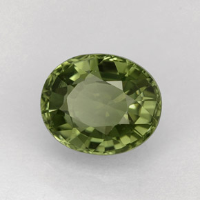 Tormalina naturale verde da 1,34 ct, taglio ovale, VVS-VS