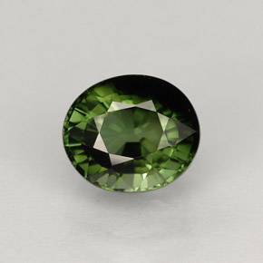 Tormalina naturale verde da 1,43 ct, taglio ovale, VVS