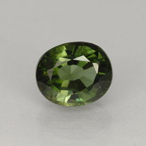 Tormalina naturale verde da 1,33 ct, taglio ovale, VS