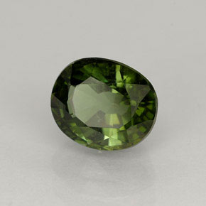 Tormalina naturale verde da 1,33 ct, taglio ovale, VS
