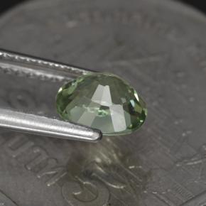 Tormalina naturale verde da 1,00 ct, taglio ovale, VVS