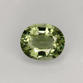 Tormalina naturale verde da 1,31 ct, taglio ovale, VVS-VS