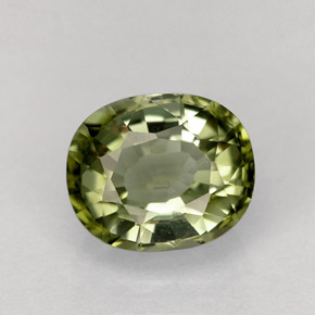 Tormalina naturale verde da 1,54 ct, taglio ovale, VVS-VS