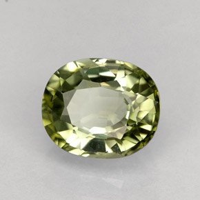 Tormalina naturale verde da 1,54 ct, taglio ovale, VVS-VS