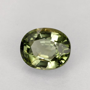 Tormalina naturale verde da 1,50 ct, taglio ovale, VVS-VS