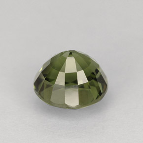 Tormalina naturale verde da 1,37 ct, taglio rotondo, VVS-VS