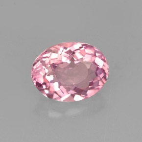 Tormalina naturale rosa da 1,23 ct, taglio ovale, VVS-VS