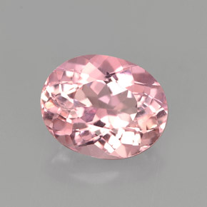 Tormalina naturale rosa da 1,75 ct, taglio ovale, VVS-VS