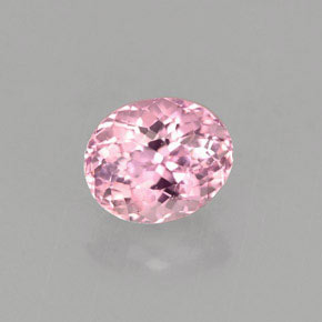 Tormalina naturale rosa da 0,99 ct, taglio ovale, VVS-VS