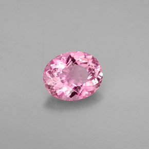 Tormalina naturale rosa da 1,63 ct, taglio ovale, VS