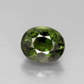 Tormalina naturale verde da 1,02 ct, taglio ovale, VVS-VS