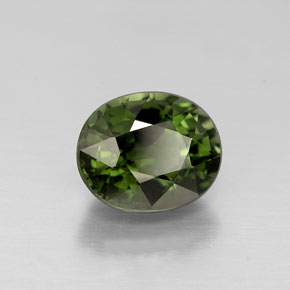 Tormalina naturale verde da 1,02 ct, taglio ovale, VVS-VS