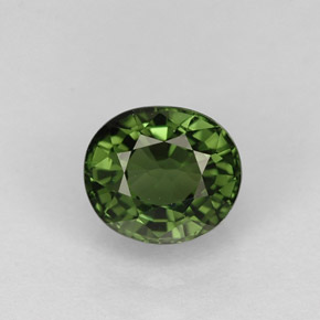 Tormalina naturale verde da 1,05 ct, taglio ovale, VVS