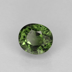 Tormalina naturale verde da 1,05 ct, taglio ovale, VVS