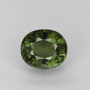 Tormalina naturale verde da 1,16 ct, taglio ovale, VVS