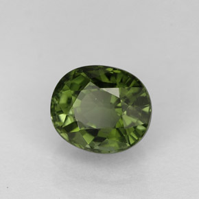 Tormalina naturale verde da 1,16 ct, taglio ovale, VVS