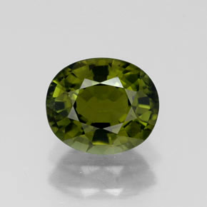 Tormalina naturale verde da 1,07 ct, taglio ovale, VVS