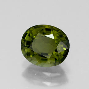 Tormalina naturale verde da 1,07 ct, taglio ovale, VVS