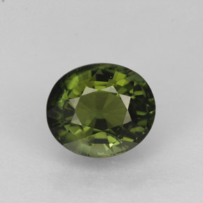 Tormalina naturale verde da 1,21 ct, taglio ovale, VVS
