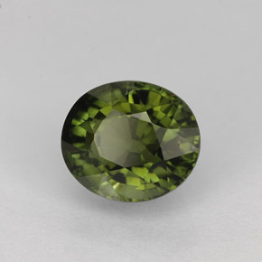 Tormalina naturale verde da 1,21 ct, taglio ovale, VVS