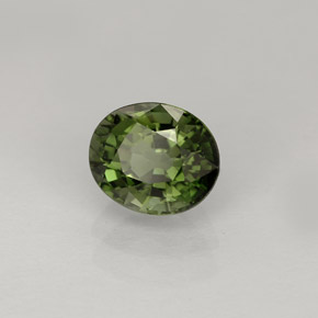 Tormalina naturale verde da 1,01 ct, taglio ovale, VVS