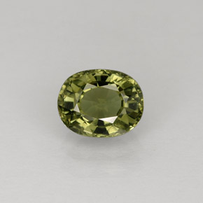 Tormalina naturale verde da 1,00 ct, taglio ovale, VVS-VS