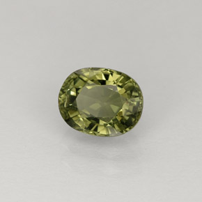 Tormalina naturale verde da 1,00 ct, taglio ovale, VVS-VS