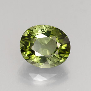 Tormalina naturale verde da 1,06 ct, taglio ovale, VVS-VS