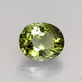 Tormalina naturale verde da 1,06 ct, taglio ovale, VVS-VS