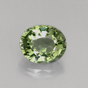 Tormalina naturale verde da 0,86 ct, taglio ovale, VVS