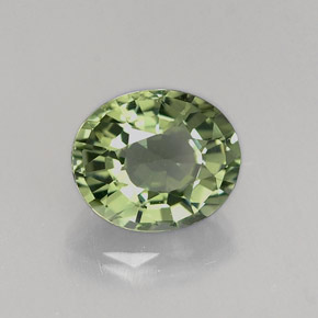 Tormalina naturale verde da 0,86 ct, taglio ovale, VVS