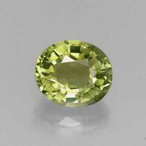 Tormalina naturale verde da 0,89 ct, taglio ovale, VVS