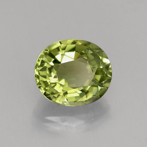 Tormalina naturale verde da 0,89 ct, taglio ovale, VVS
