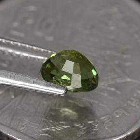 Tormalina naturale verde da 1,05 ct, taglio ovale, VS