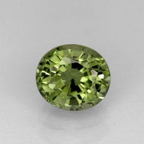 Tormalina naturale verde da 1,05 ct, taglio ovale, VVS-VS