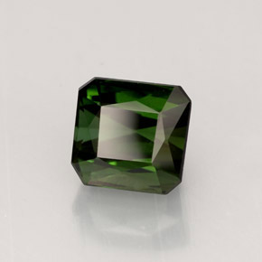 Tormalina naturale verde da 2,49 ct, taglio smeraldo, VVS