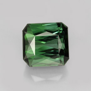 Tormalina naturale verde da 2,07 ct, taglio smeraldo, VVS