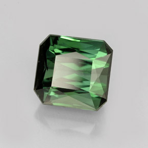 Tormalina naturale verde da 2,07 ct, taglio smeraldo, VVS