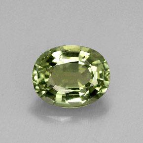 Tormalina naturale verde da 1,41 ct, taglio ovale, VVS