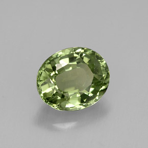 Tormalina naturale verde da 1,39 ct, taglio ovale, VVS