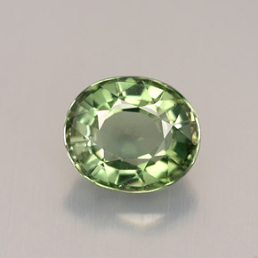 Tormalina naturale verde da 1,03 ct, taglio ovale, VVS