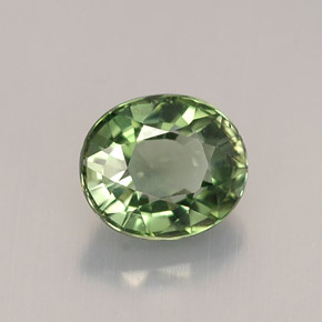 Tormalina naturale verde da 1,03 ct, taglio ovale, VVS
