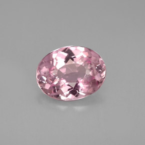 Tormalina naturale rosa da 1,23 ct, taglio ovale, VVS-VS