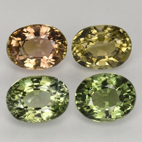 Tormalina naturale multicolore da 2,63 ct, taglio ovale, VVS-VS
