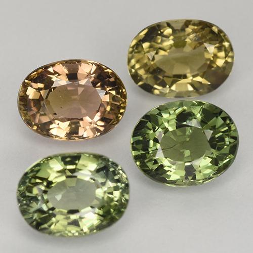 Tormalina naturale multicolore da 2,63 ct, taglio ovale, VVS-VS